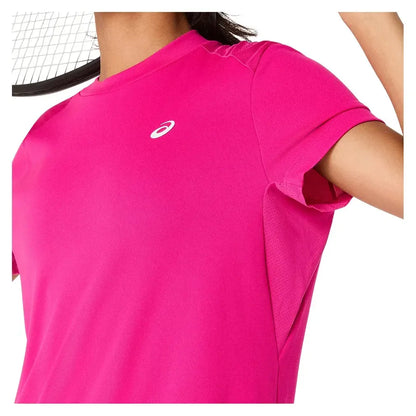 Women's Court Short Sleeve Tennis Top Pink Rave