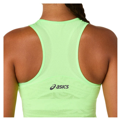 Women's Match Jacquard Tennis Crop Top Illuminate Green