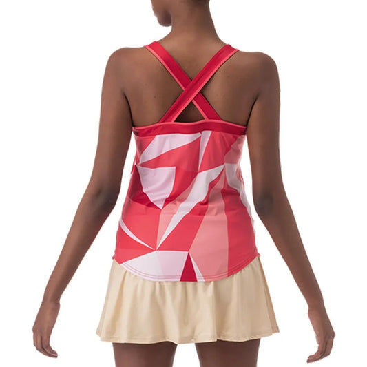 Women's Pattern Tennis Tank Top Tango Red