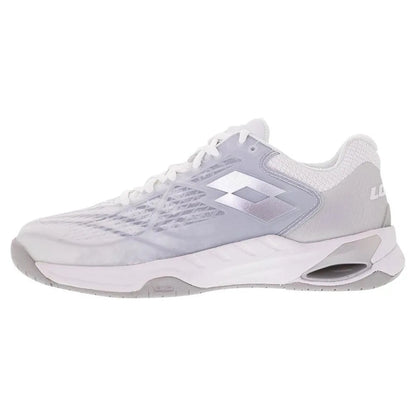 Women's Mirage 100 Speed Tennis Shoes All White and Silver Metal 2-Footwear-Lotto-210739-1GNB-1-Tennis Express