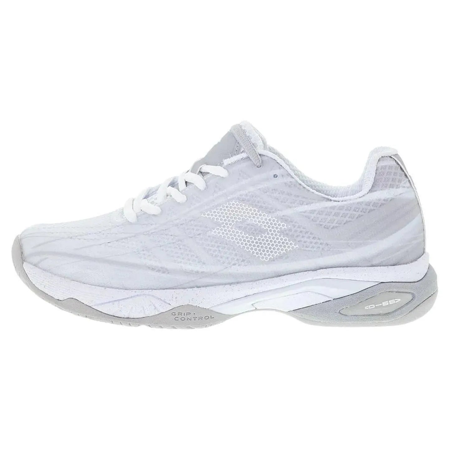 Women's Mirage 300 Speed Tennis Shoes All White and Silver Metal 2-Footwear-Lotto-210741-1GNB-1-Tennis Express