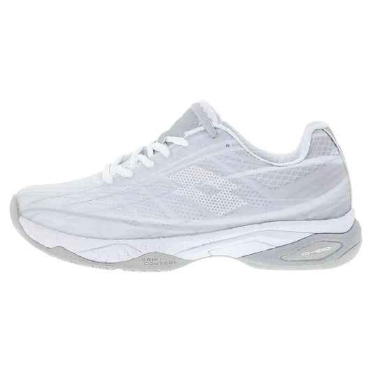 Women's Mirage 300 Speed Tennis Shoes All White and Silver Metal 2-Footwear-Lotto-210741-1GNB-1-Tennis Express