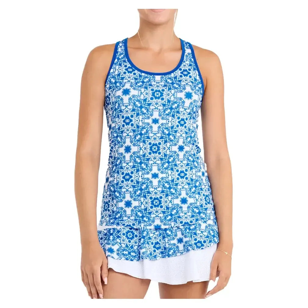 Women's Racerback Tennis Tank Sandra Tiles