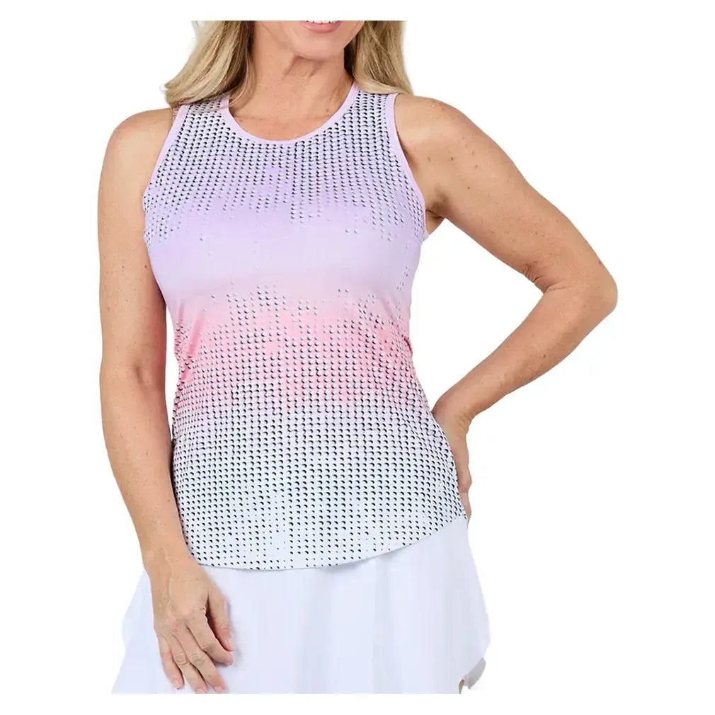 Women's Tennis Tank Degrade Dots-Apparel-Sofibella-2273MYS-DEDH25-Tennis Express