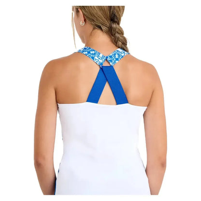 Women's Tennis Tank White and Sandra Tiles