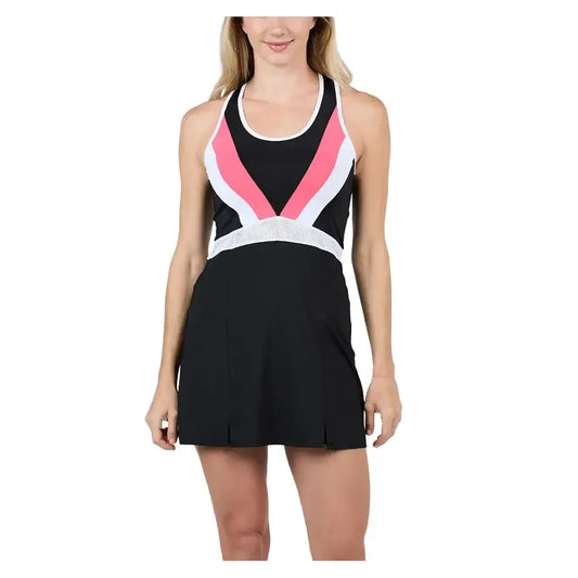 Women's Tennis Dress Black and Amore-Apparel-Sofibella-2347AMR-BLKF25-Tennis Express