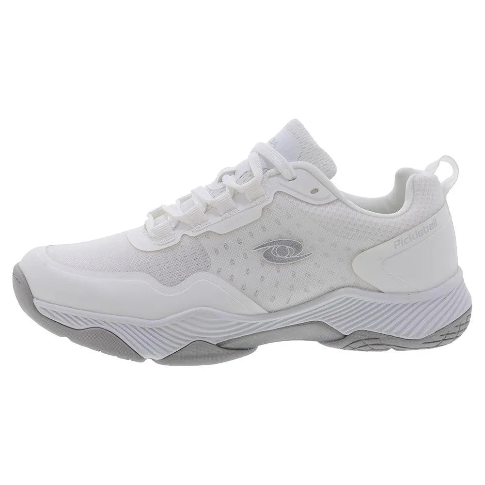 Men's Clear Shot Quicksilver Pickleball Shoes White and Silver