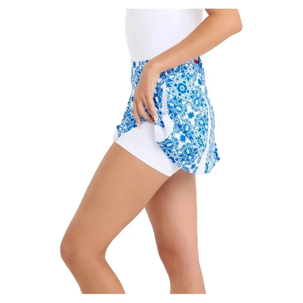 Women's 13 inch Tennis Skort Sandra Tiles