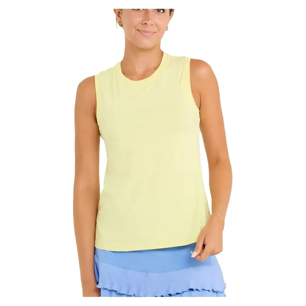 Women's Hi-Low Tennis Tank Lemonade-Apparel-Sofibella-2444KOP-LEMU25-1-[Sku]-Tennis Express
