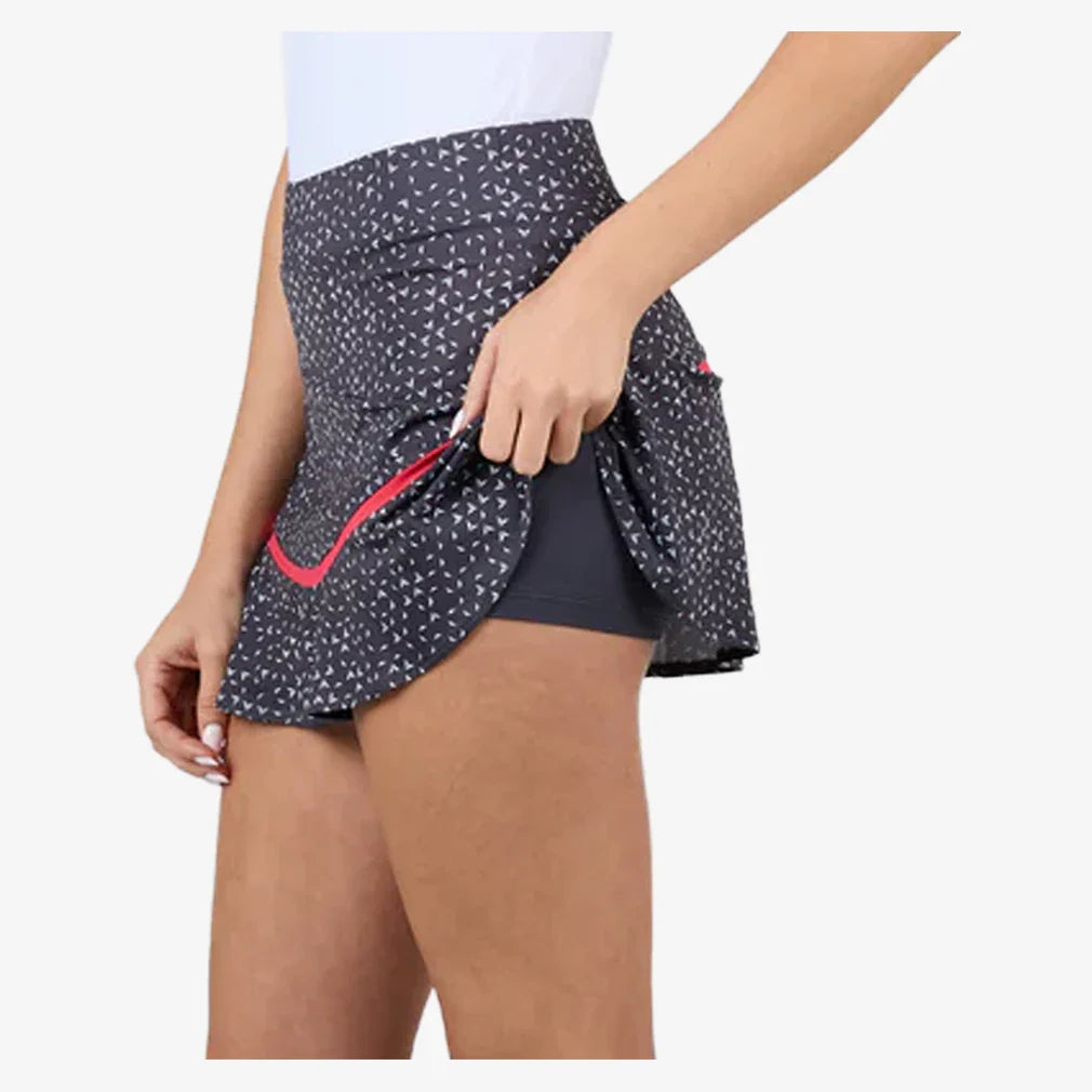 Women's Berry Fusion 14 Inch Tennis Skort Jetset and Berry Red