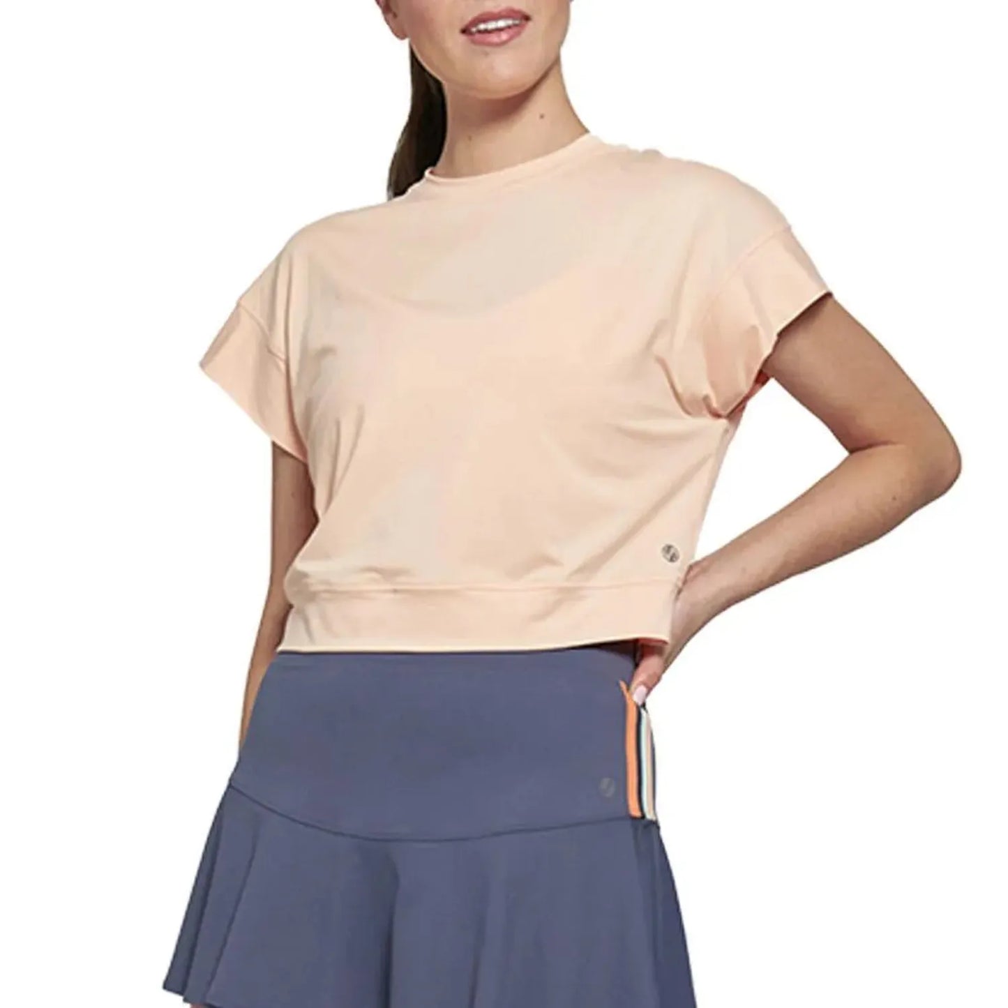 Women's Saturday Tennis Tee Peach Whip-Apparel-Lija-24S-1920T5-Tennis Express