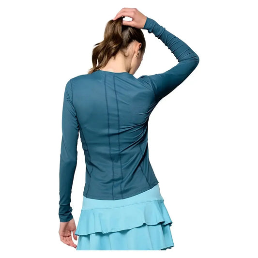 Women's Titan Long Sleeve Tennis Top Peacock