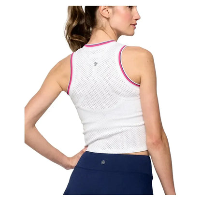 Women's Varsity Tennis Tank White and Multi