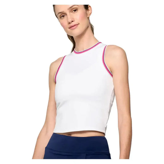 Women's Varsity Tennis Tank White and Multi