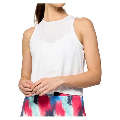 Women's Shift Tennis Tank White-Apparel-Lija-25A-1970T1WU25-Tennis Express