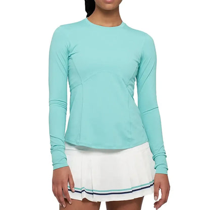 Women's Solar Titan Long Sleeve Tennis Top Aquamarine