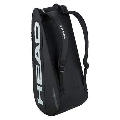 Tour Racquet Bag M 6 Pack Black and White
