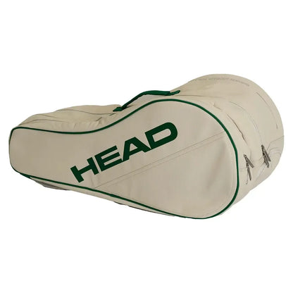 Arthur Ashe Tennis Racquet Bag L Off White and Green