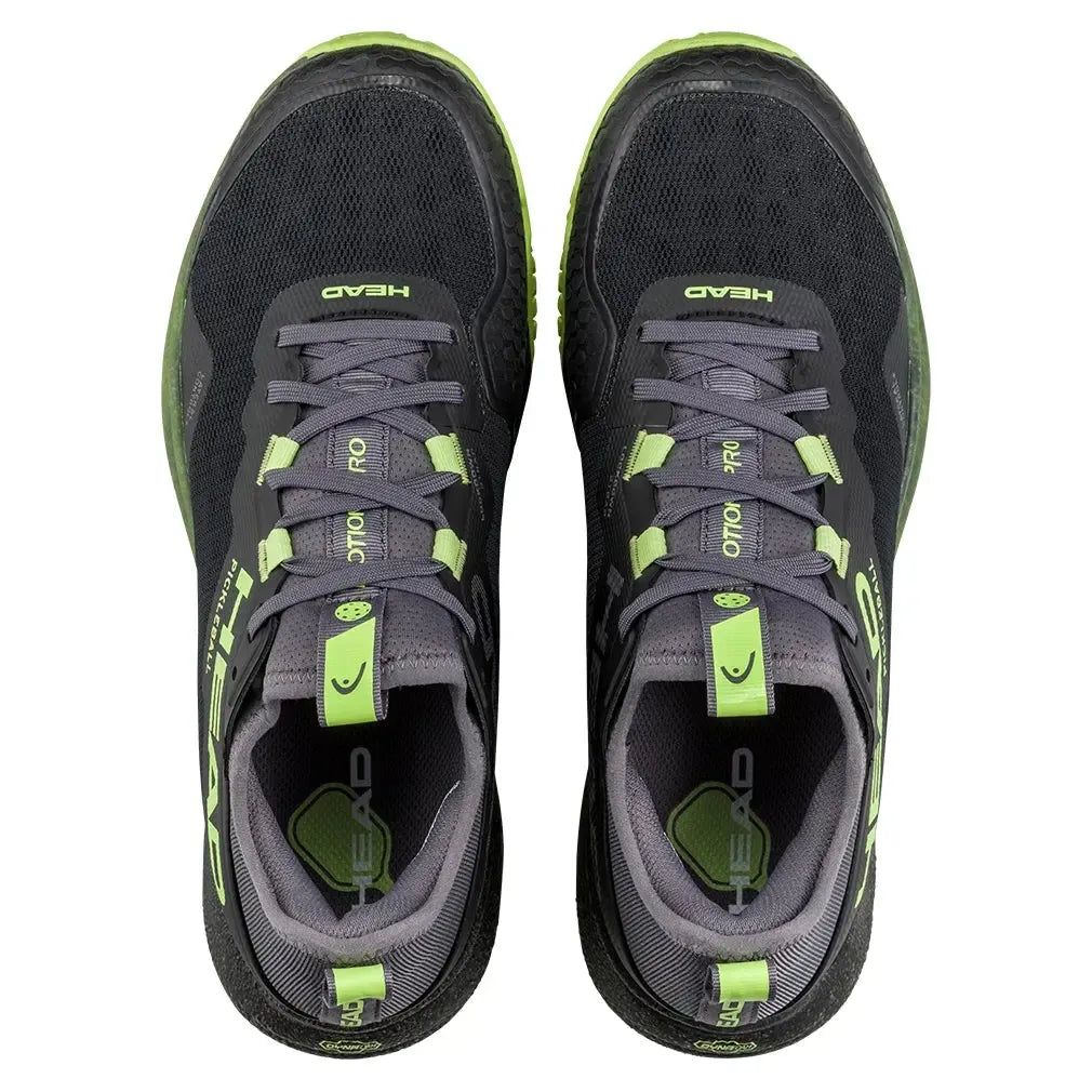 Men's Motion Pro Pickleball Shoes Black and Lime