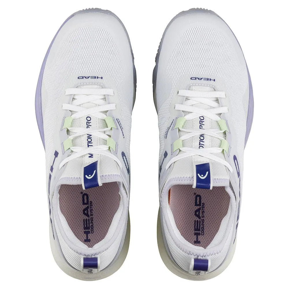 Women's Motion Pro Padel Shoes White and Lavender