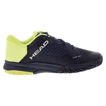 Juniors Revolt Pro 4.5 Tennis Shoes Navy and Lime