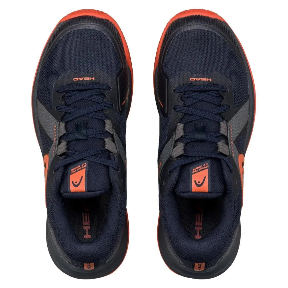 Juniors Sprint Pro 4.0 Tennis Shoes Dark Blue and Red