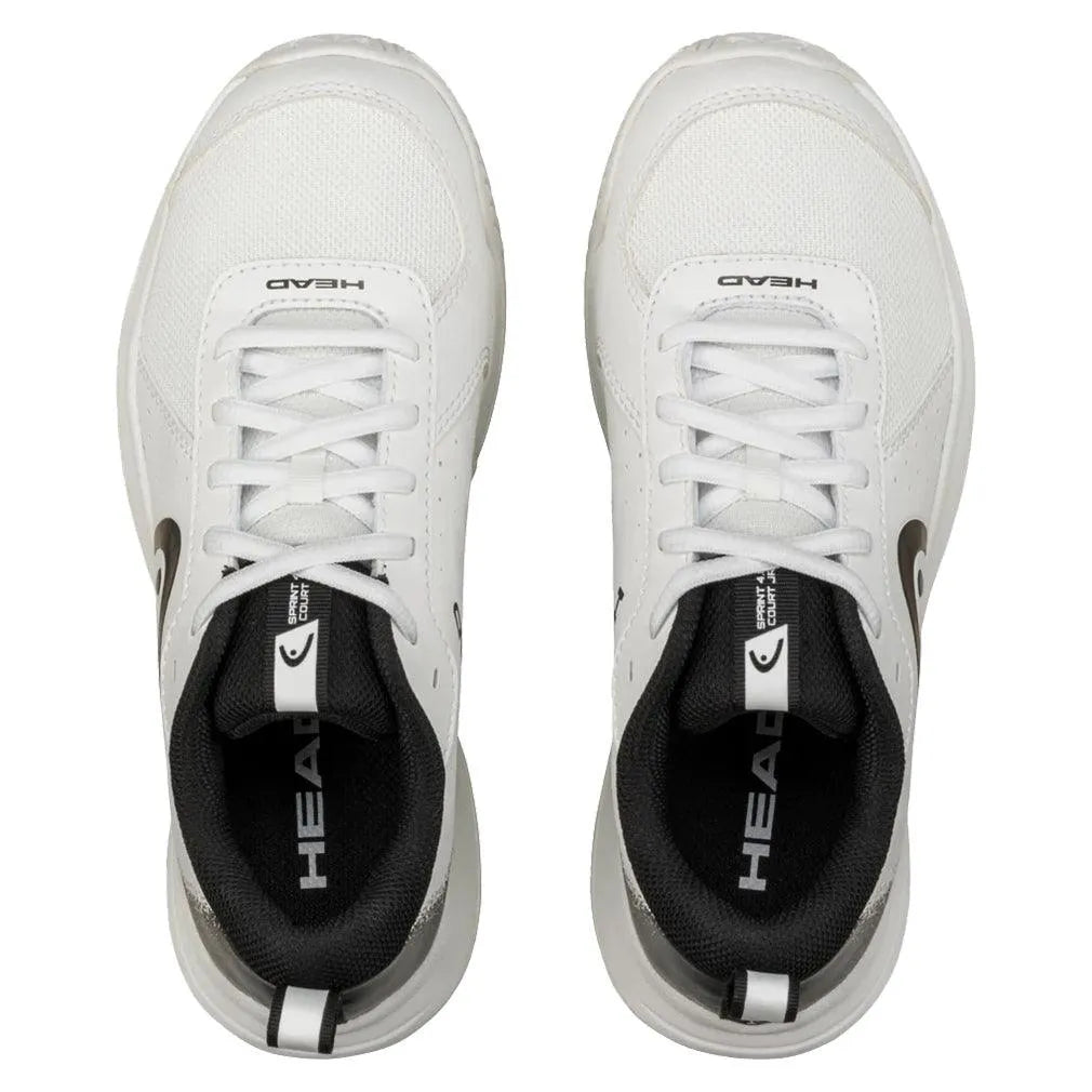 Juniors Sprint Court 4.0 Tennis Shoes White and Black