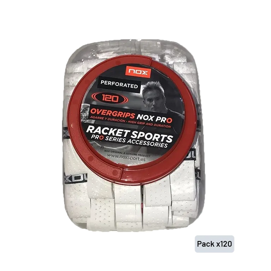 Tambor Overgrips NOX Pro Perforado White (x120)