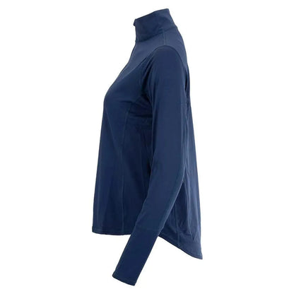 Women's Relaxed Mock Zip Tennis Top