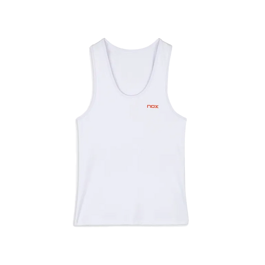 Camiseta Tirantes NOX Team Fit Mujer Blanco