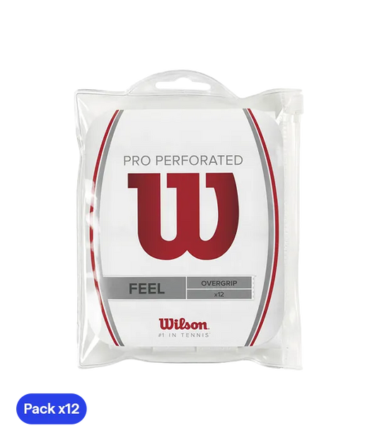 Overgrips Wilson Pro Perforados Feel White (Pack x12)