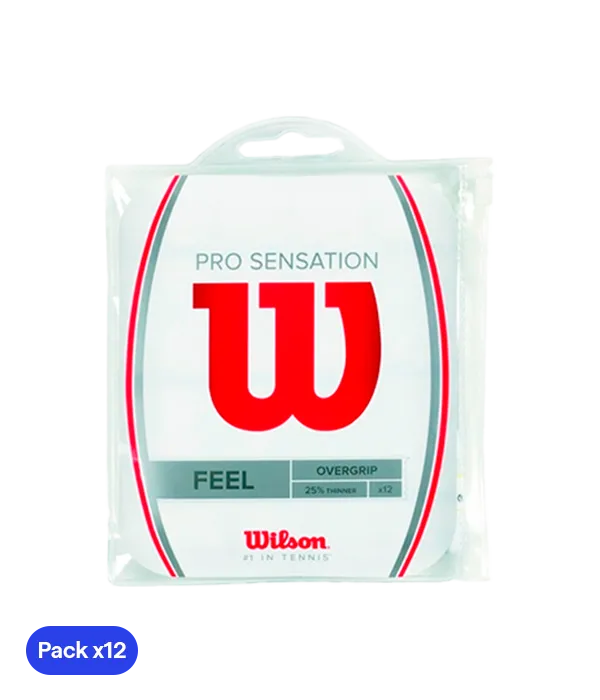 Overgrips Wilson Pro Sensation Lisos White (Pack x12)