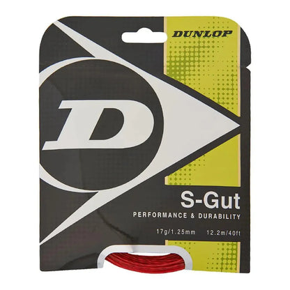 Red - S-Gut 17G Red Tennis String-Strings-Dunlop-31348-DEFAULT-L-Tennis Express