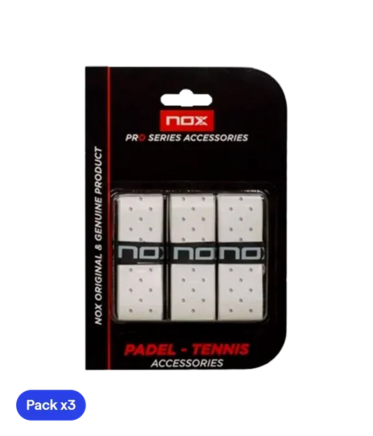 Overgrips NOX Pro Perforado White (Pack x3)