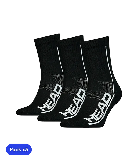 Socks HEAD Performance Short Crew Negro/White (Pack x3)