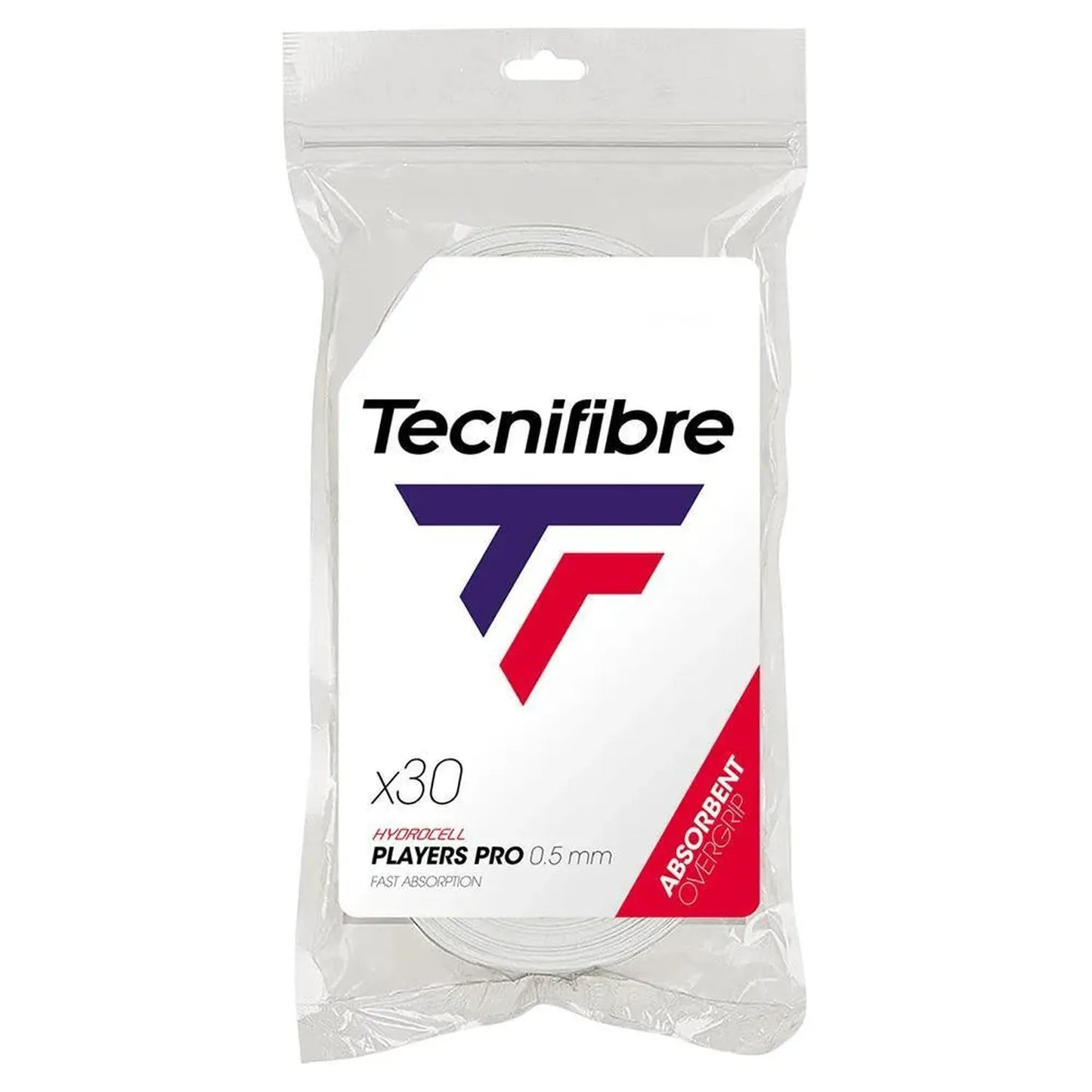 Pro Players Tennis Overgrip 30 Pack White-Accessories-Tecnifibre-39303-DEFAULT-L-Tennis Express