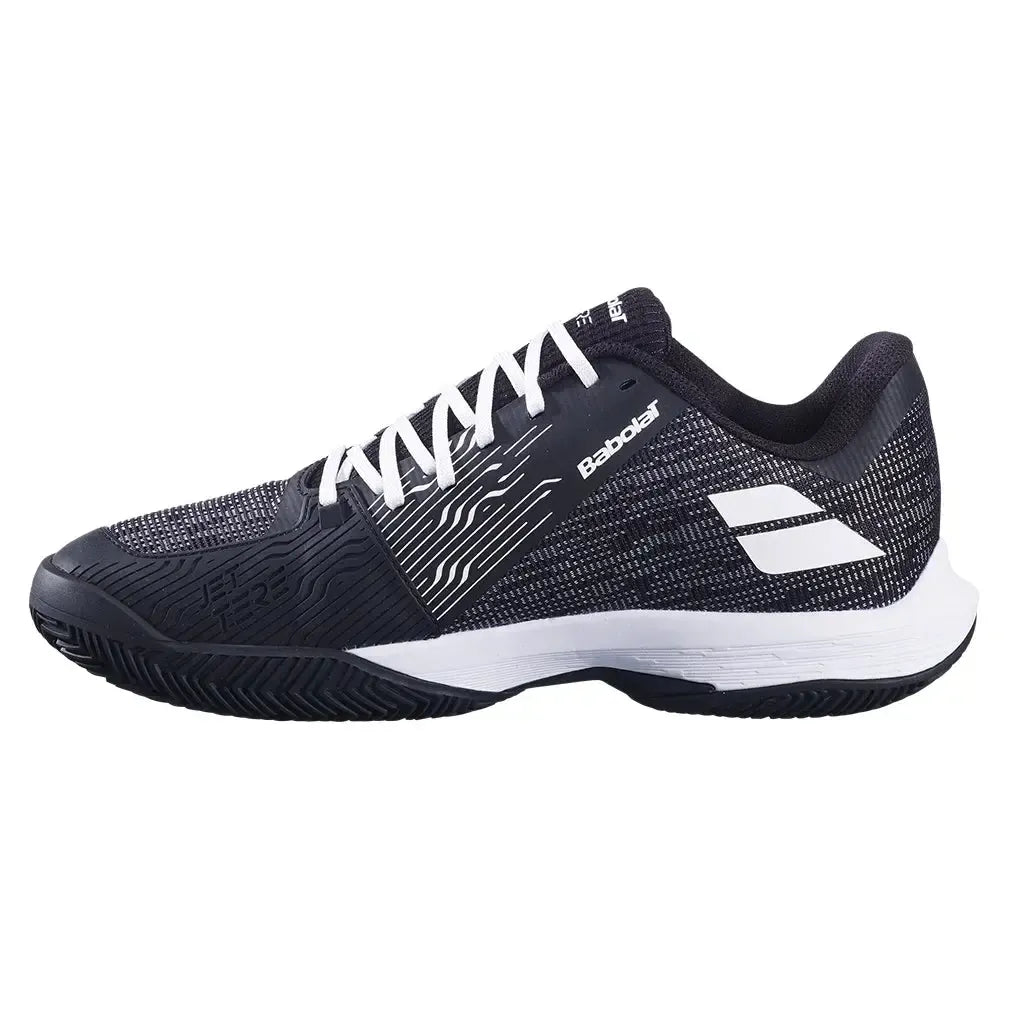 Men's Jet Tere 2 Clay Tennis Shoes Black and White