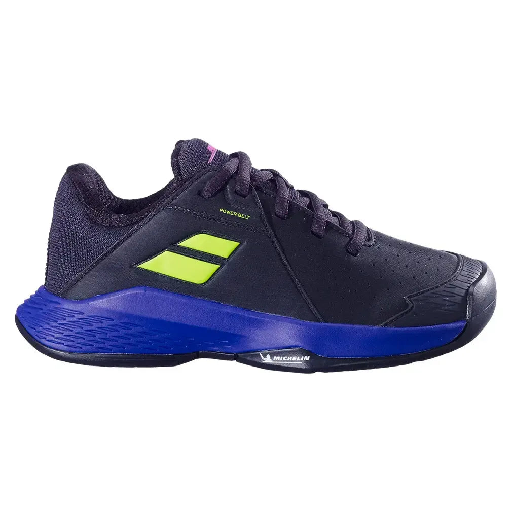 Juniors' Propulse 3 Tennis Shoes Black and Dark Blue