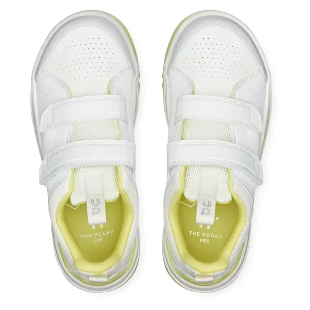 Juniors' THE ROGER Tennis Shoes White and Limelight