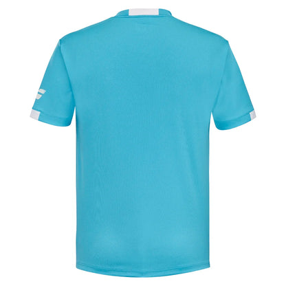 Men's Crew Neck Tennis Top Cyan Blue