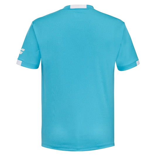 Men's Crew Neck Tennis Top Cyan Blue