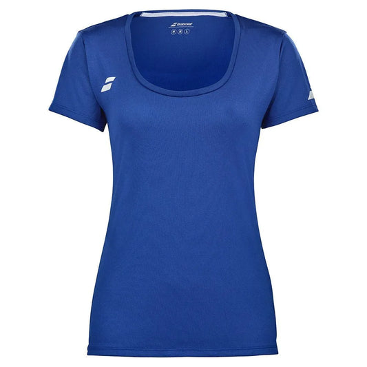 Women's Play Cap Sleeve Tennis Top-Apparel-Babolat-3WP2011-Blue-Tennis Express