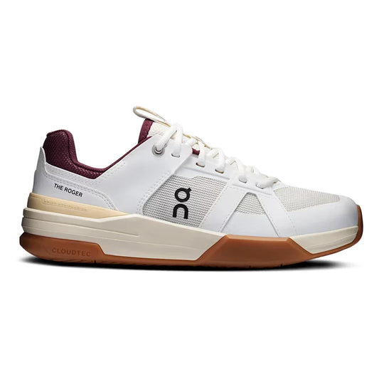 Juniors' THE ROGER Clubhouse Pro Tennis Shoes White and Maroon