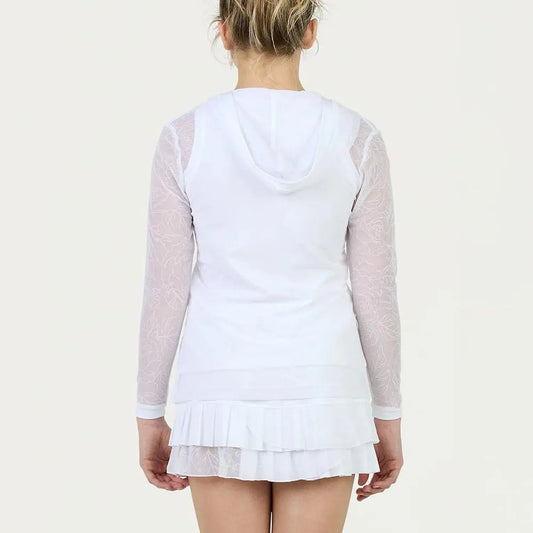 Girls' Bliss Long Sleeve Tennis Hoodie Moon Roses-Apparel-Sofibella-4002BLS-S23-11-Tennis Express