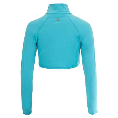 Women's Full Zip Tennis Crop Top