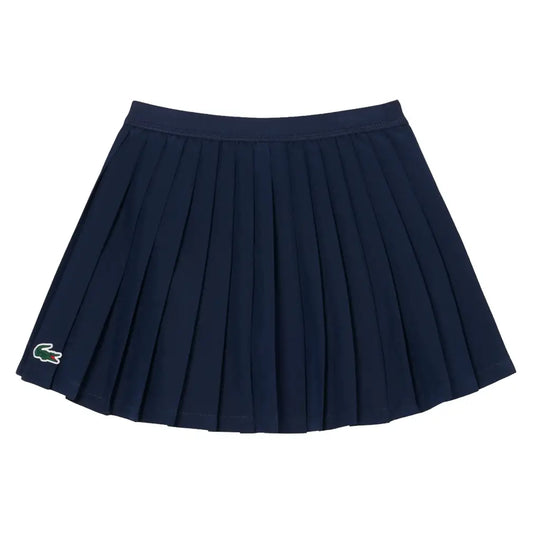 Girls' Logo Sport Pleated Tennis Skirt-Apparel-Lacoste-447286-UGW-1-Tennis Express