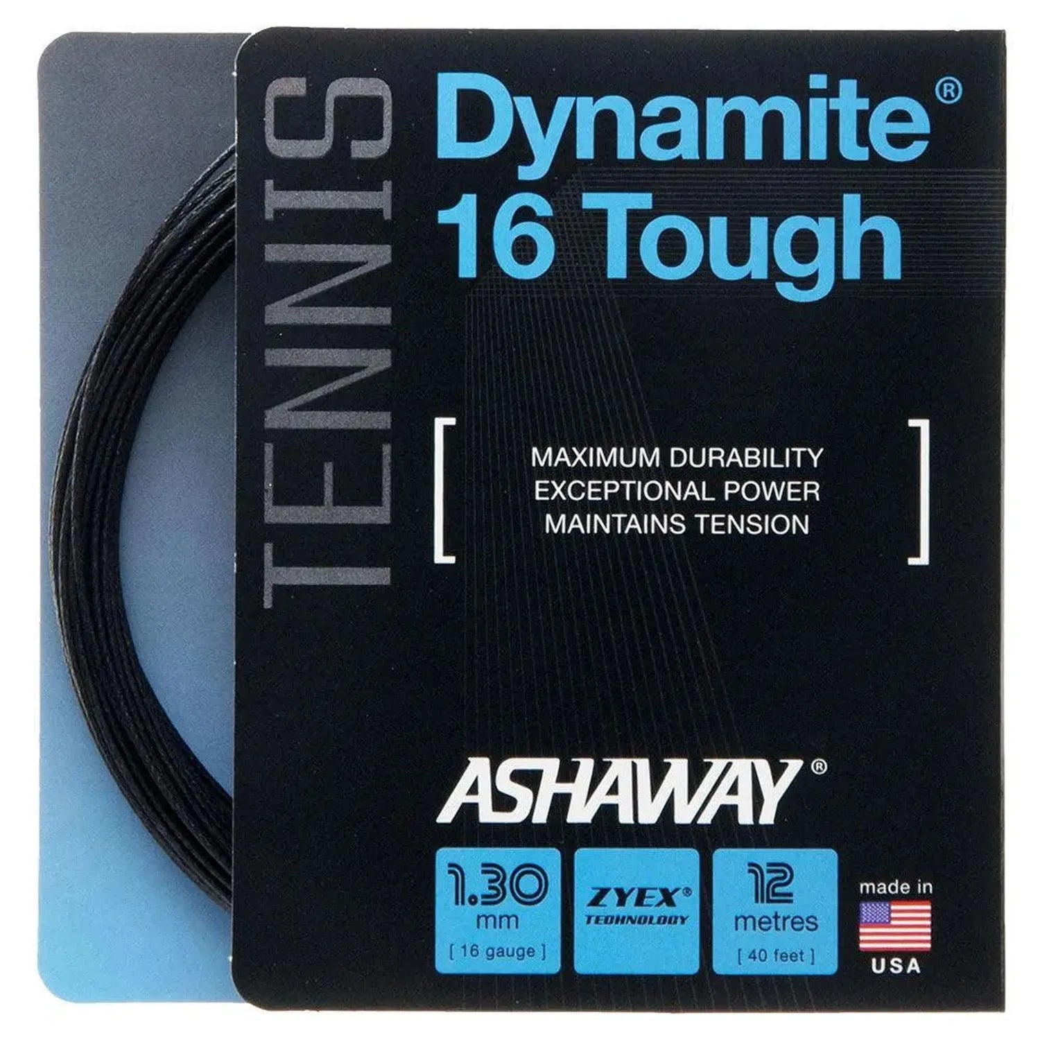 Dynamite 16G Tough Tennis String Black-Strings-Ashaway-47247-DEFAULT-L-Tennis Express