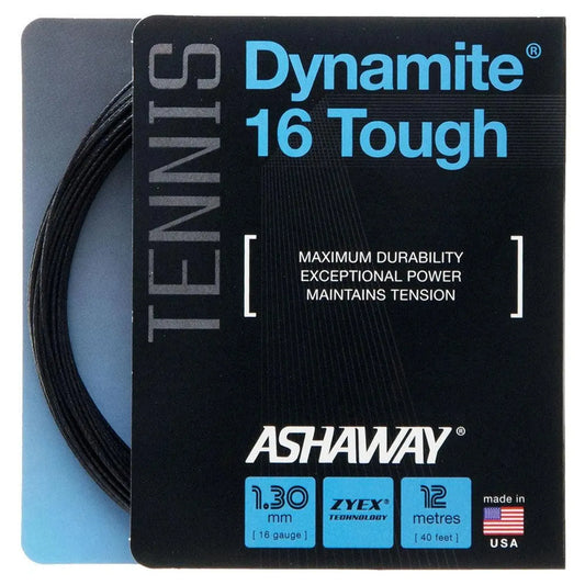 Dynamite 16G Tough Tennis String Black-Strings-Ashaway-47247-DEFAULT-L-Tennis Express