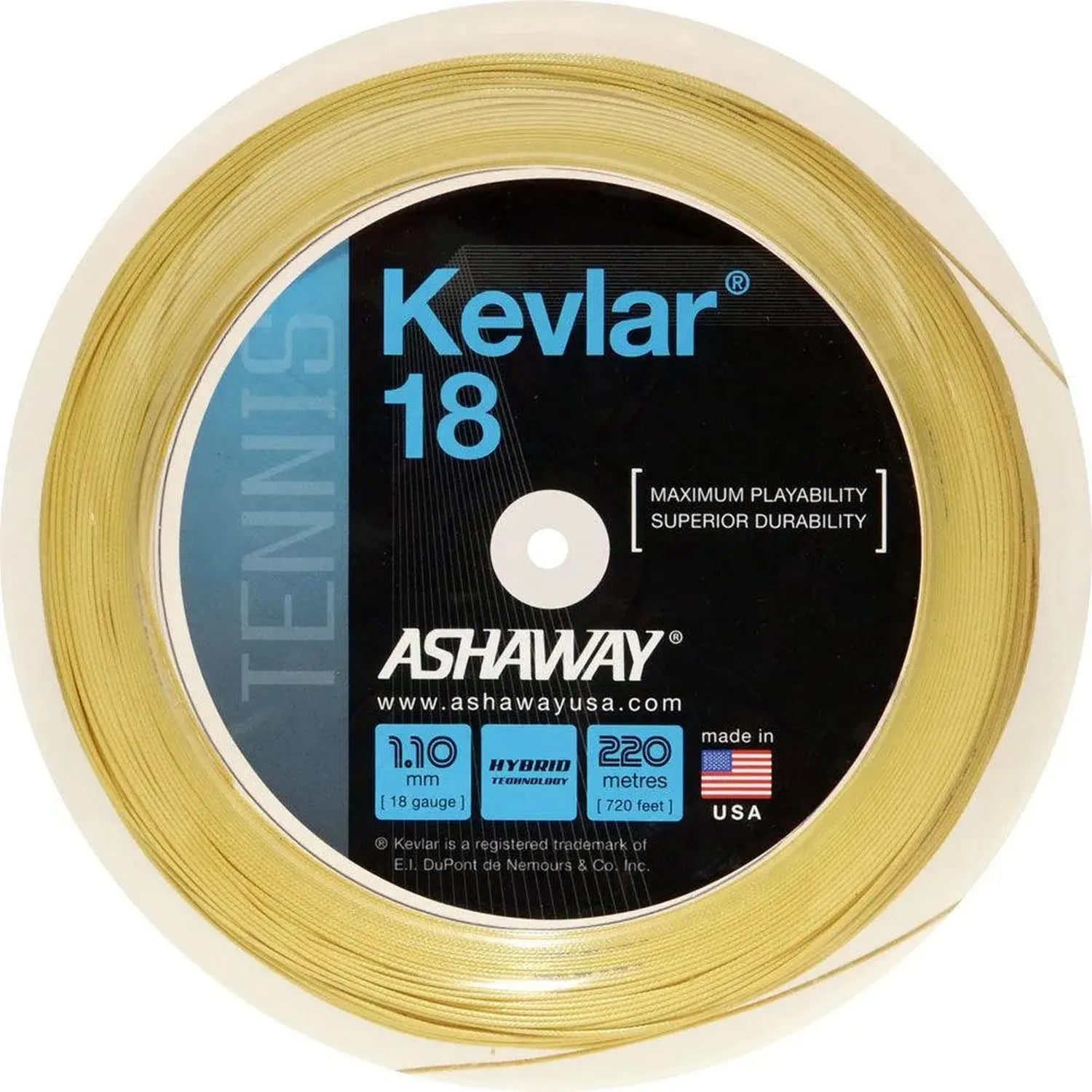 Kevlar 1.10/18G 720 Foot String Reel-Strings-Ashaway-47259-DEFAULT-L-Tennis Express