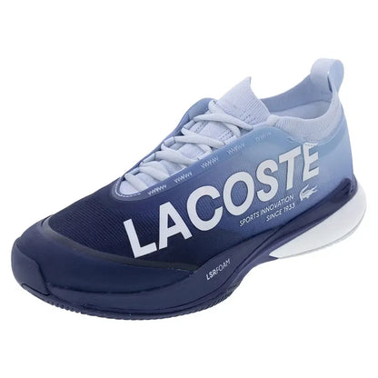 Women's AG-LT25 Lite Tennis Shoes Light Blue and Dark Blue-Footwear-Lacoste-49SFA0094-BB1S25_copy-Tennis Express